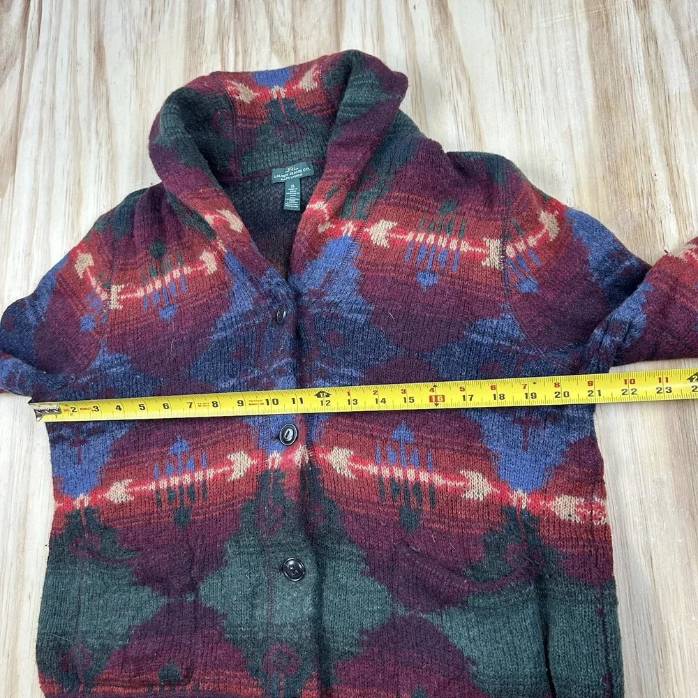 Lauren Ralph Lauren Women's XL Southwest Shawl Collar Cardigan Lambswool Blend